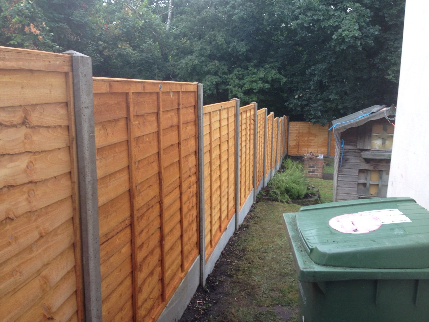 New garden fencing